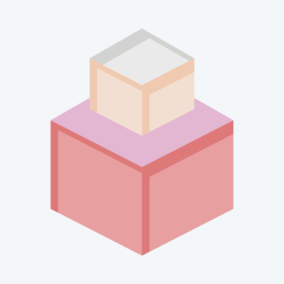 Icon 3D Modeling. related to Creative Concept symbol. flat style. simple design editable. simple illustration vector