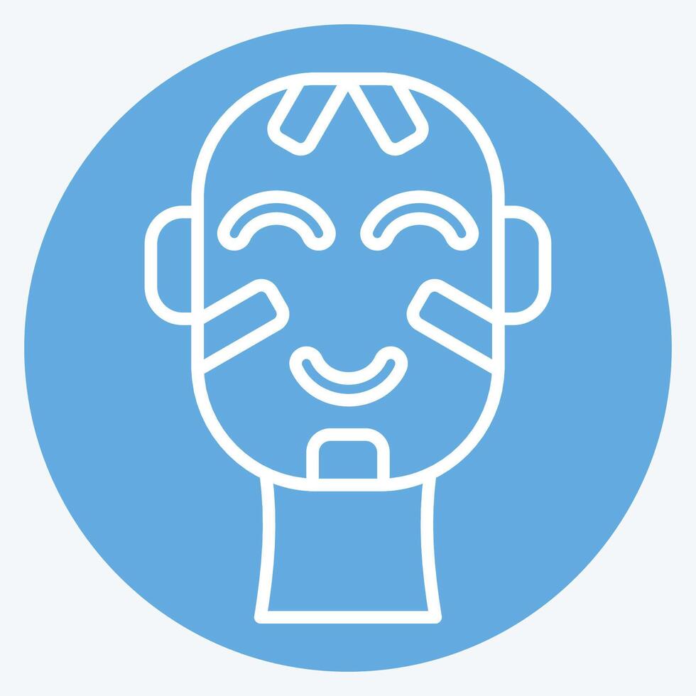 Icon Massai. related to Kenya symbol. blue eyes style. simple design editable. simple illustration vector