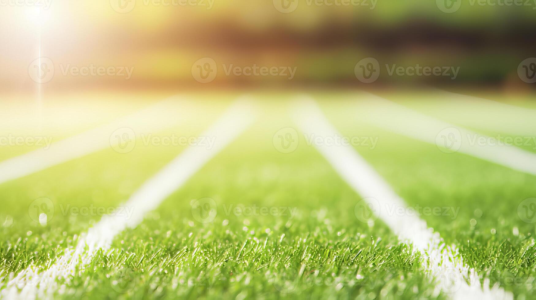 AI generated Detailed close up of a baseball field in natural daylight setting with vivid colors photo