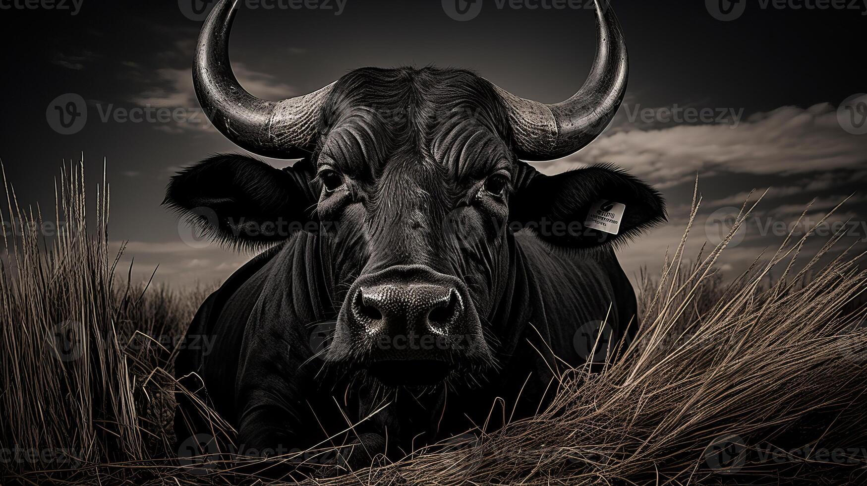 AI generated Nurturing and patient traits of taurus  tranquil bull and natural abundance in comforting atmosphere photo