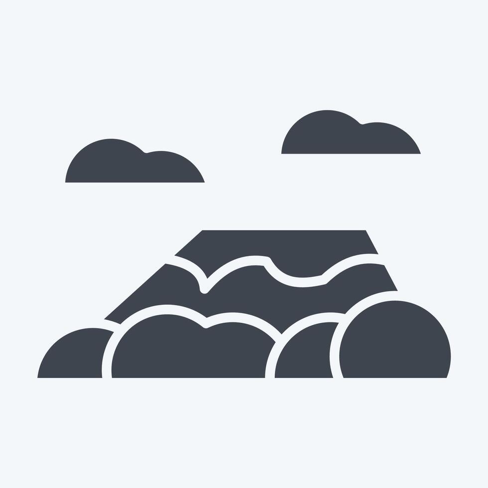 Icon Mount kilimanjaro. related to Kenya symbol. glyph style. simple design editable. simple illustration vector