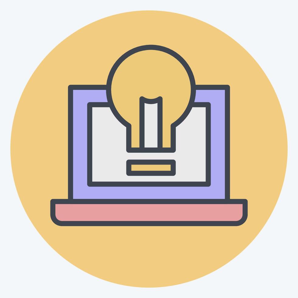 Icon Presentation. related to Creative Concept symbol. color mate style. simple design editable. simple illustration vector