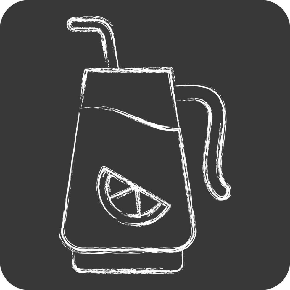 Icon Infused Water. related to Cocktails,Drink symbol. chalk Style. simple design editable. simple illustration vector