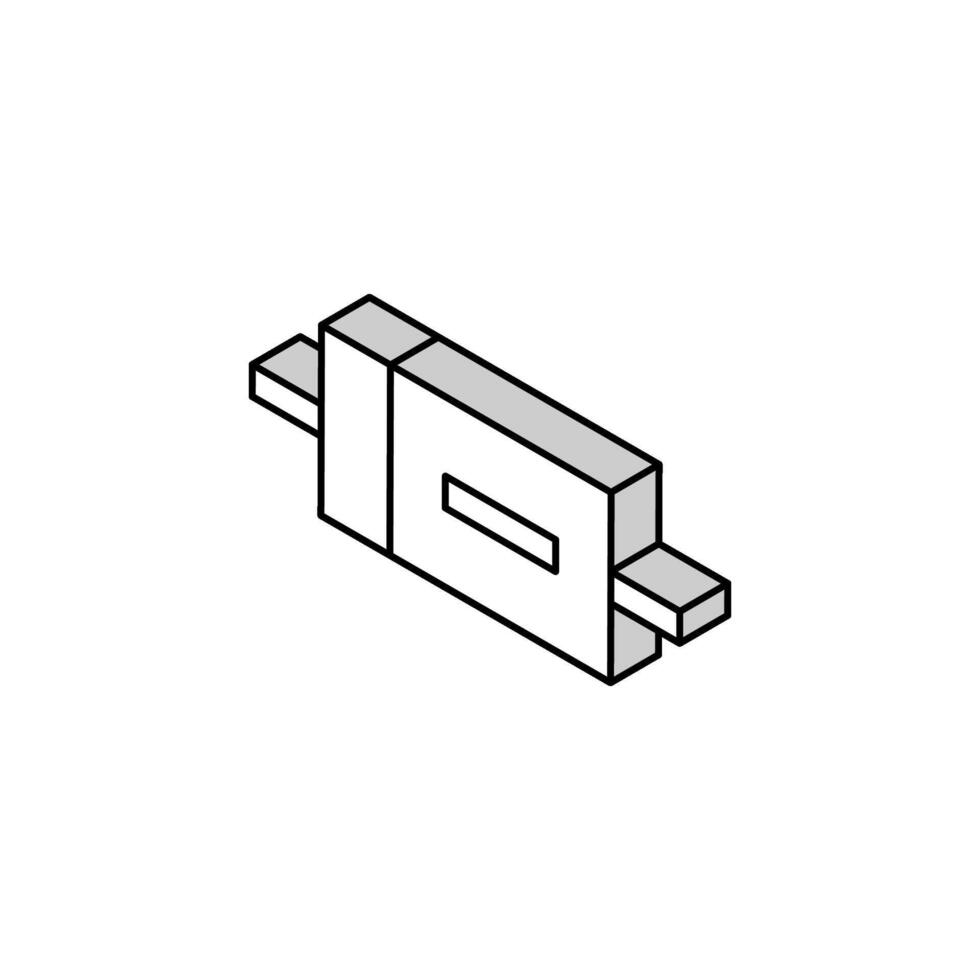 diodo eléctrico ingeniero isométrica icono vector ilustración