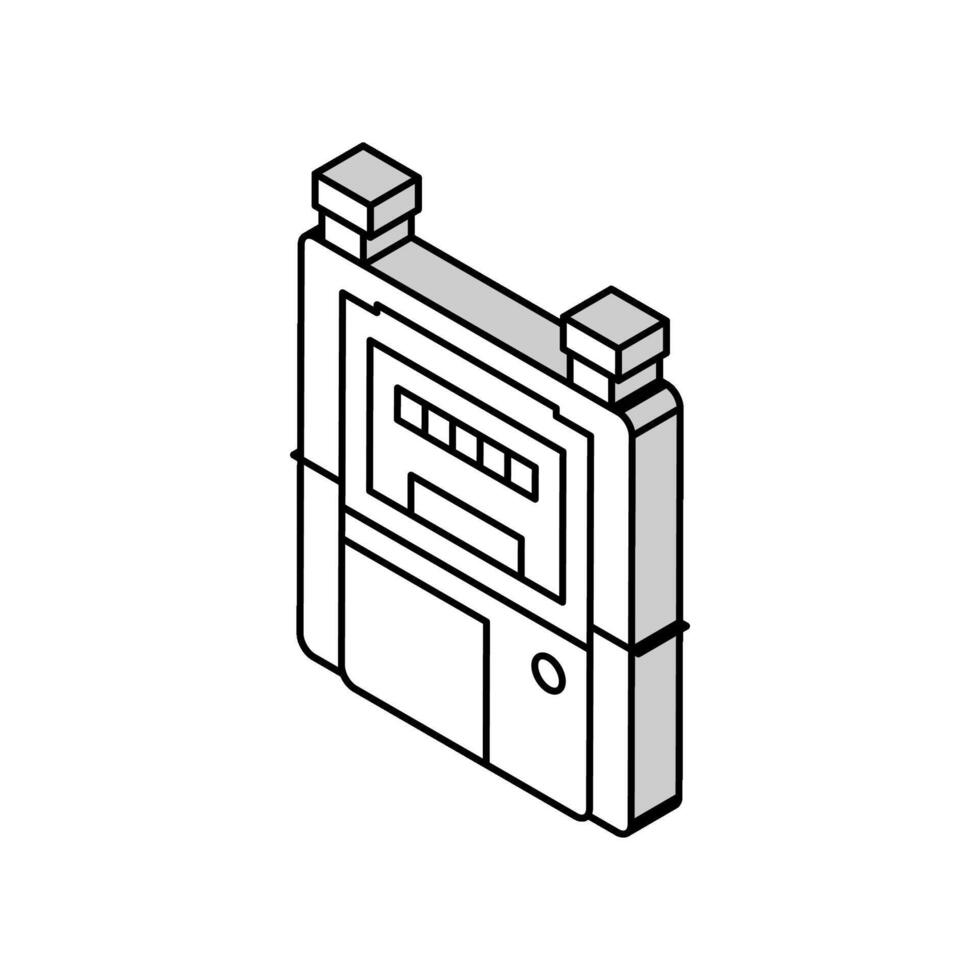 meter gas service isometric icon vector illustration