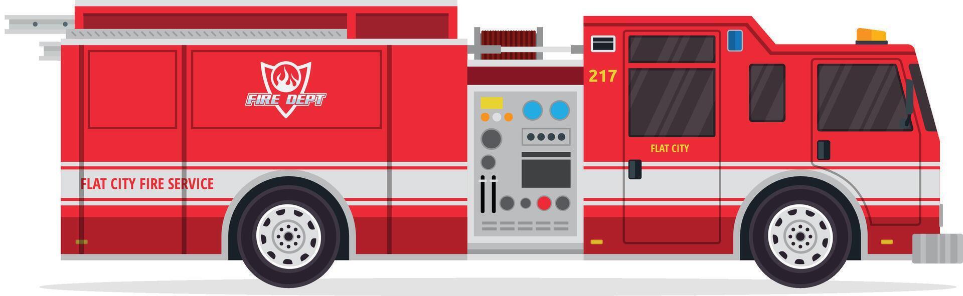 fire fighter truck vector illustration