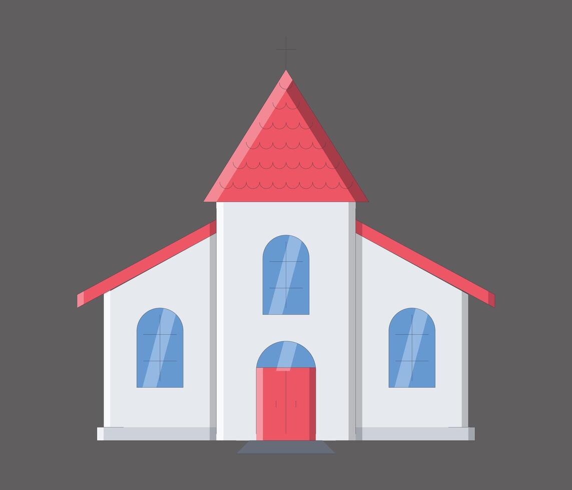 Building Christmas Church vector