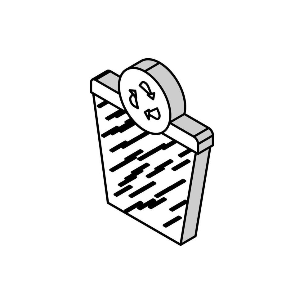 biodegradable materials environmental isometric icon vector illustration