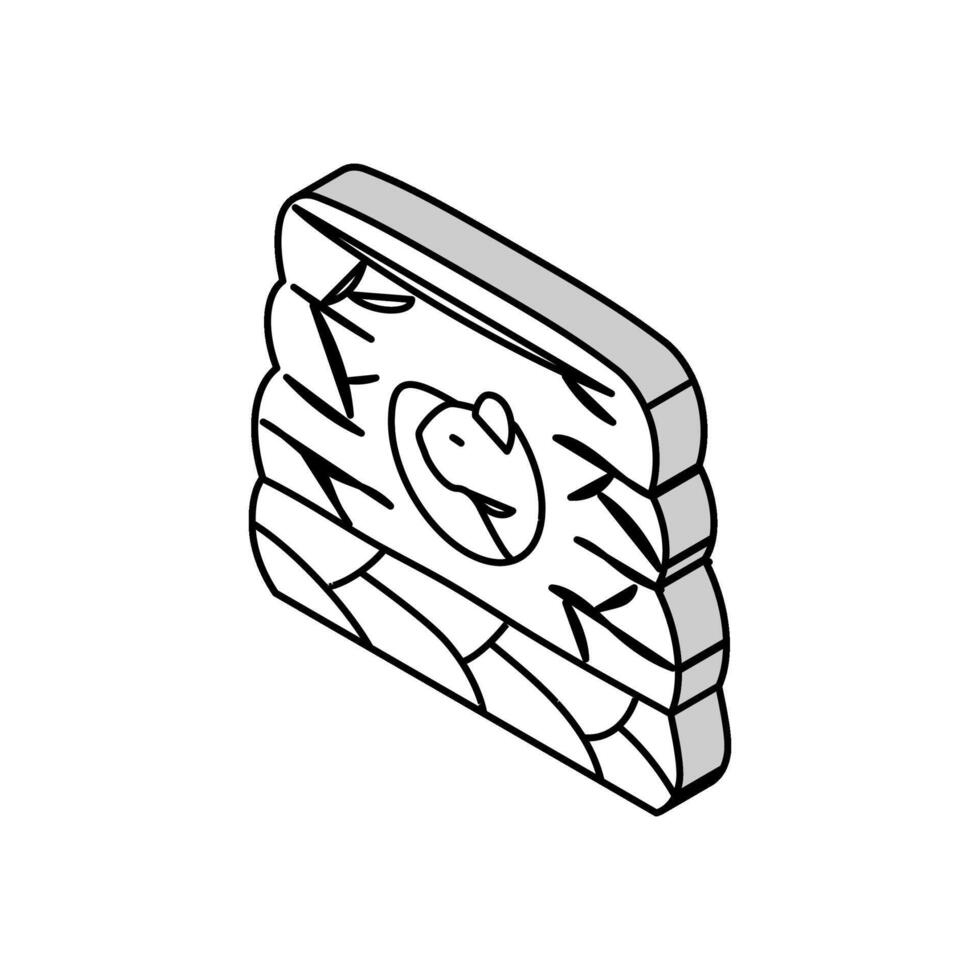 hamster house pet isometric icon vector illustration