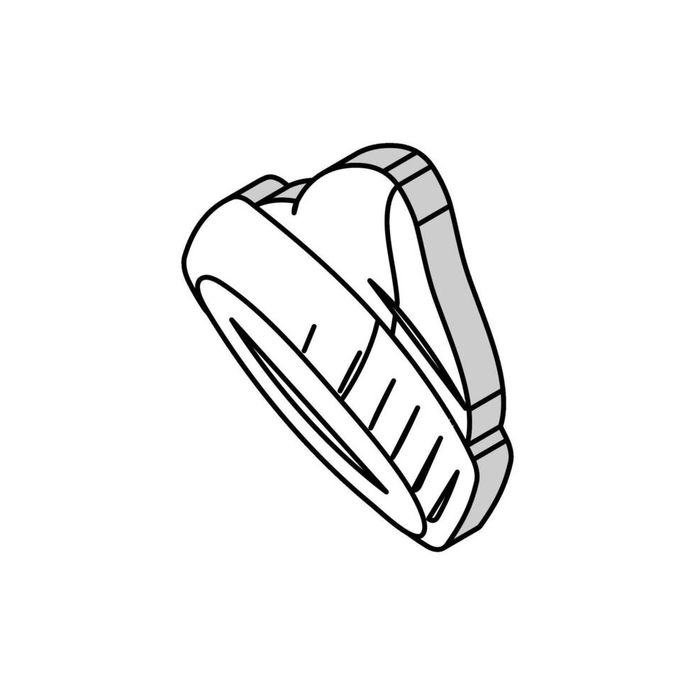 winter hat cap isometric icon vector illustration