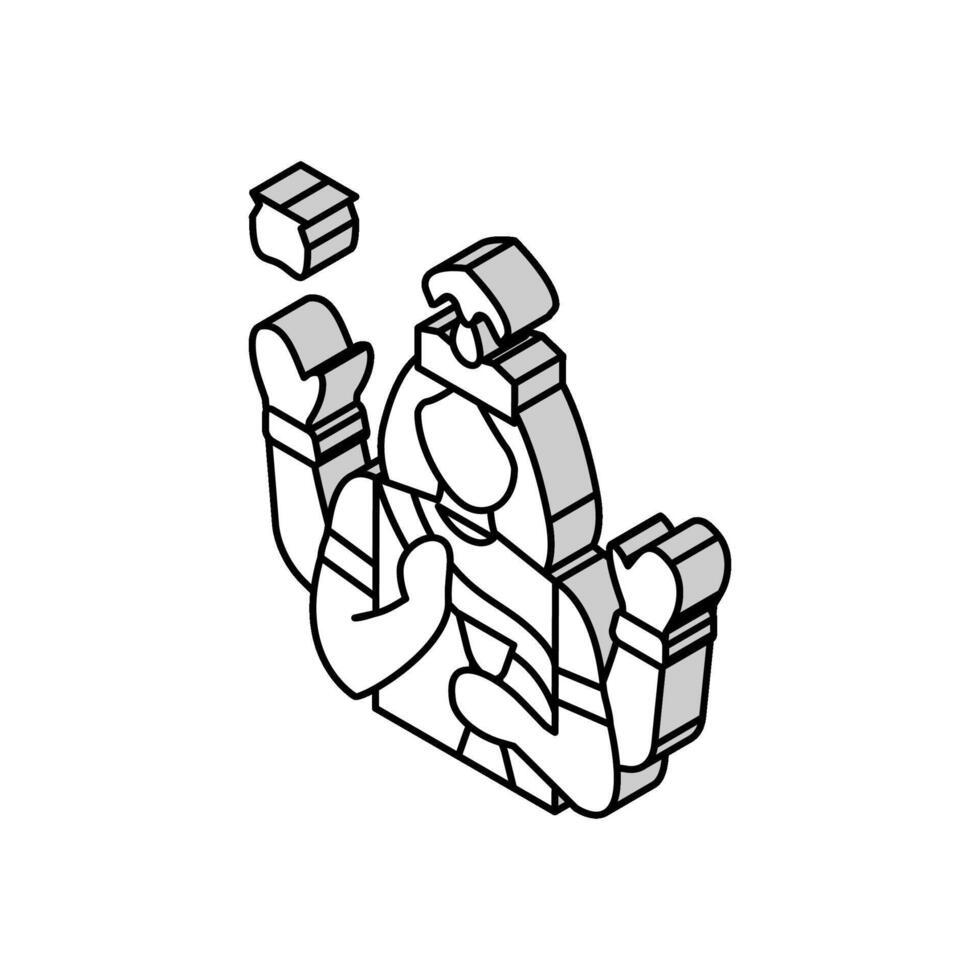gauri Dios indio isométrica icono vector ilustración
