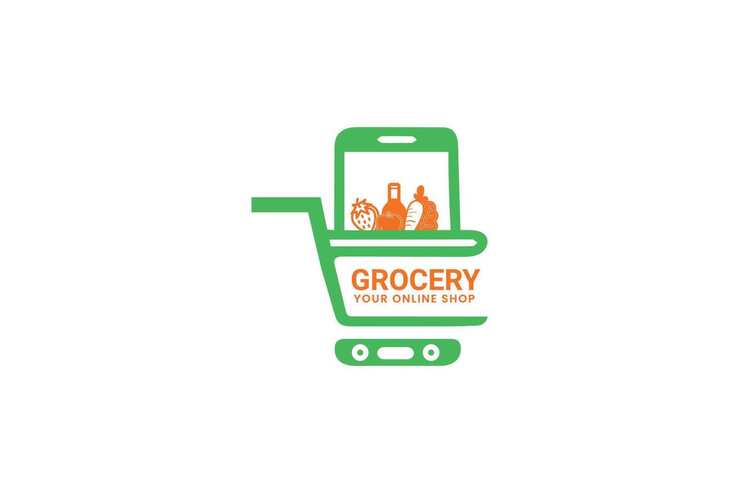 grocery logo design vector