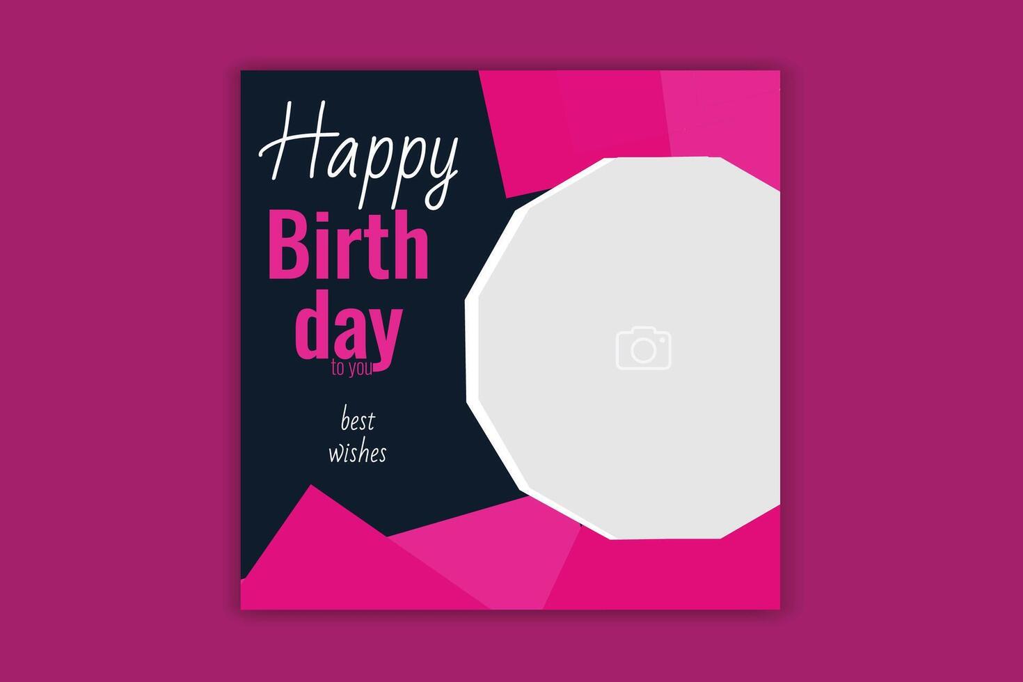 birthday social media post birthday invitation card vector