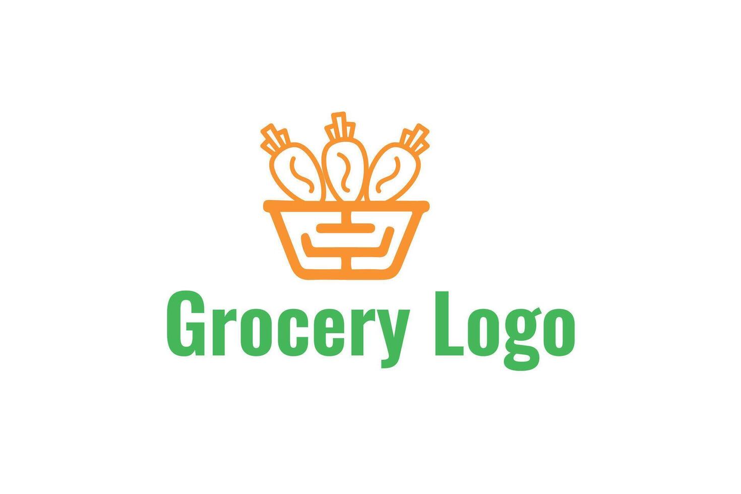 grocery logo design vector