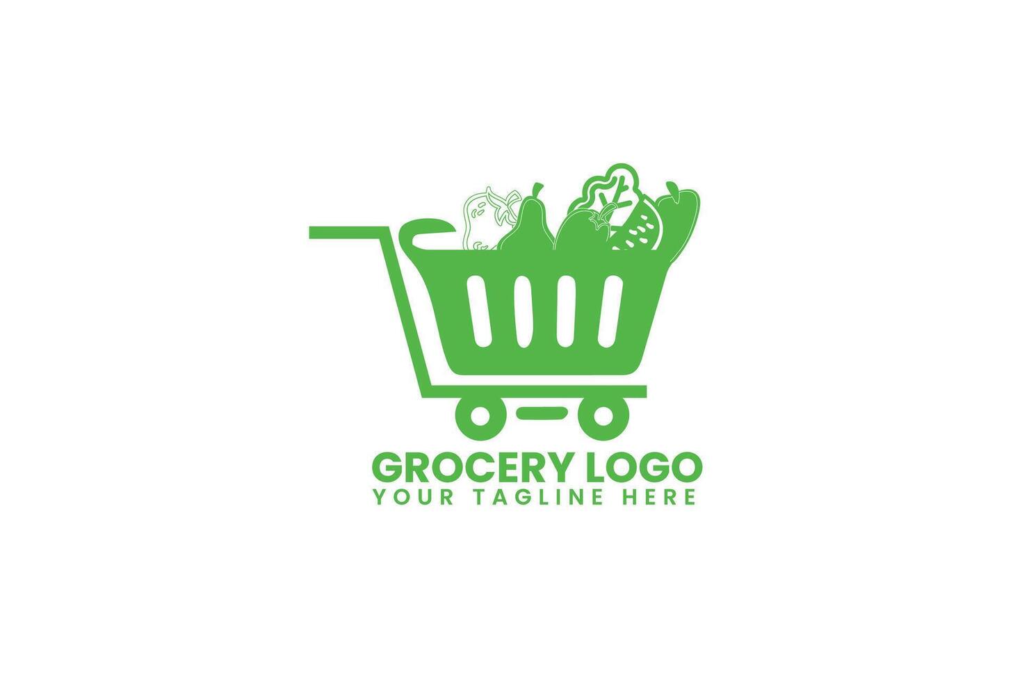 grocery logo design vector