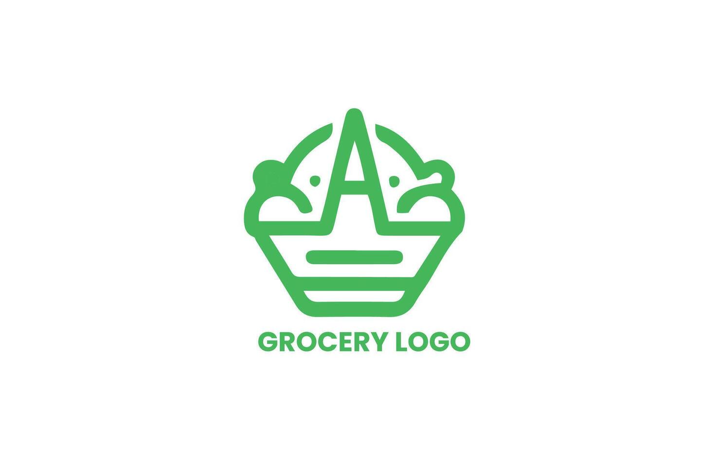 grocery logo design vector