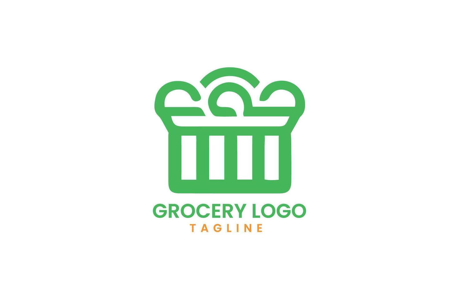 grocery logo design vector