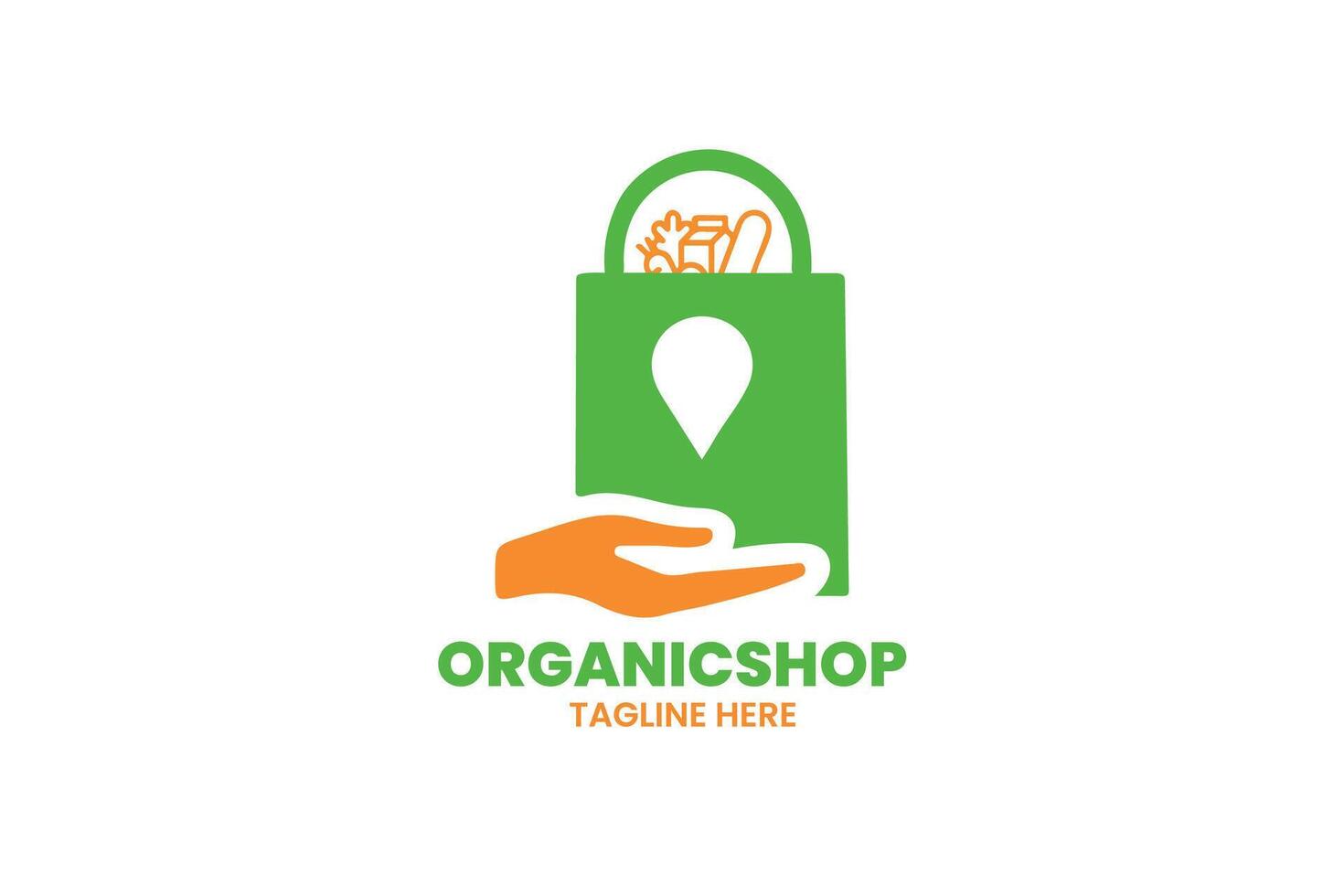 grocery logo design vector