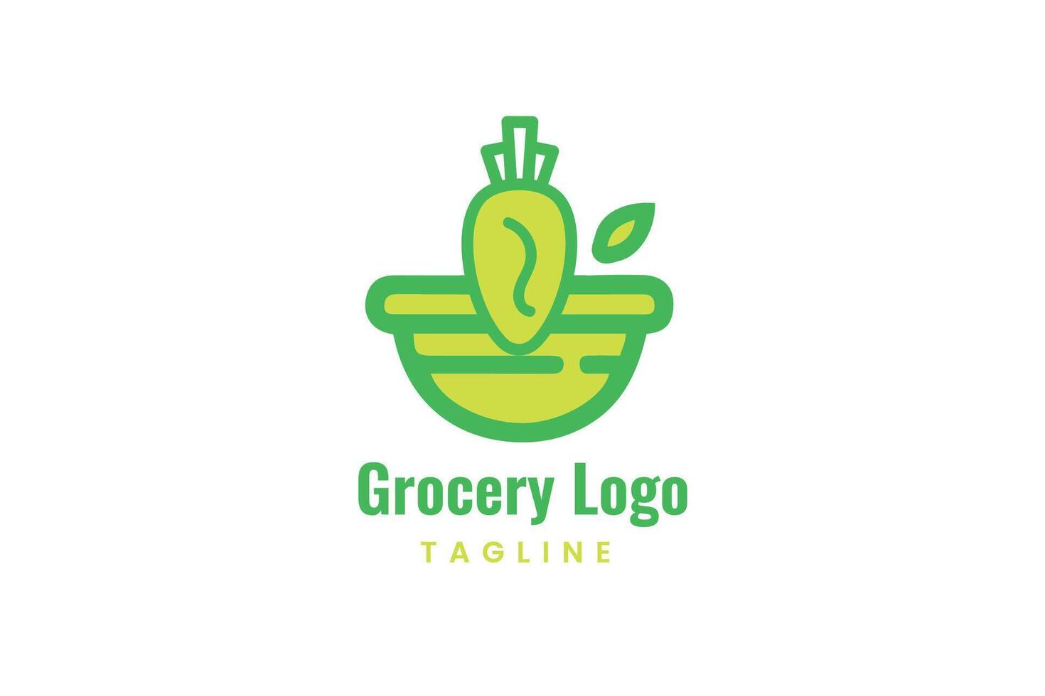 grocery logo design vector