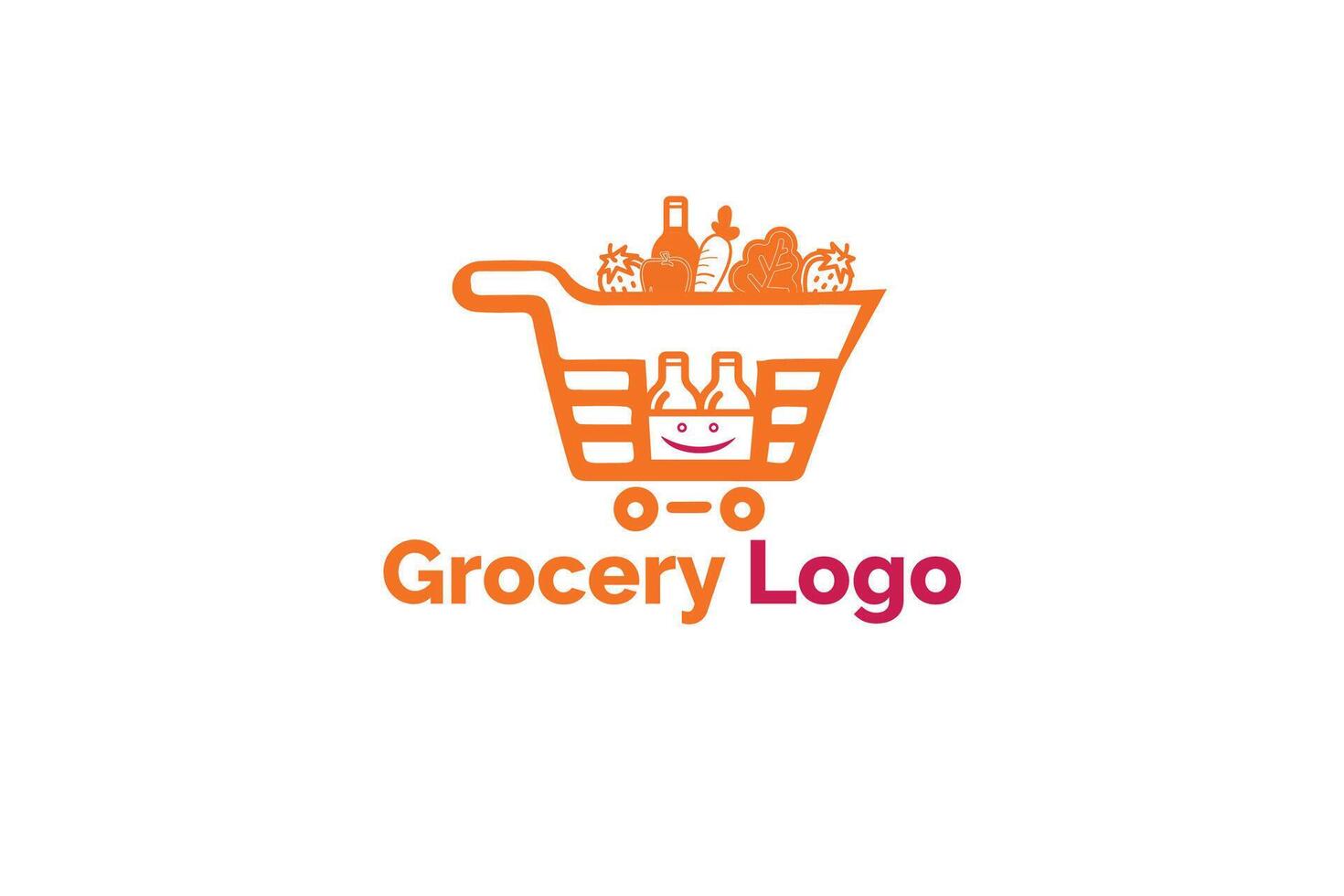 grocery logo design vector