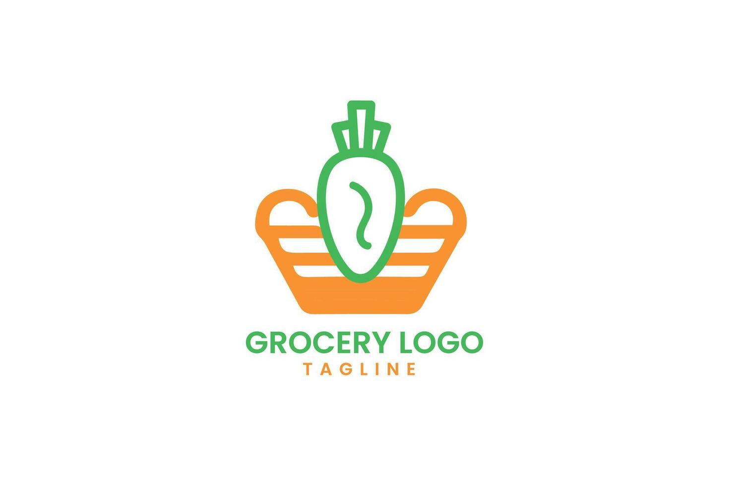 grocery logo design vector