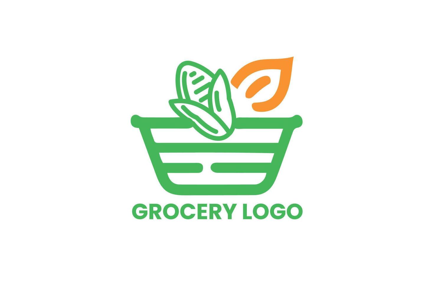 grocery logo design vector