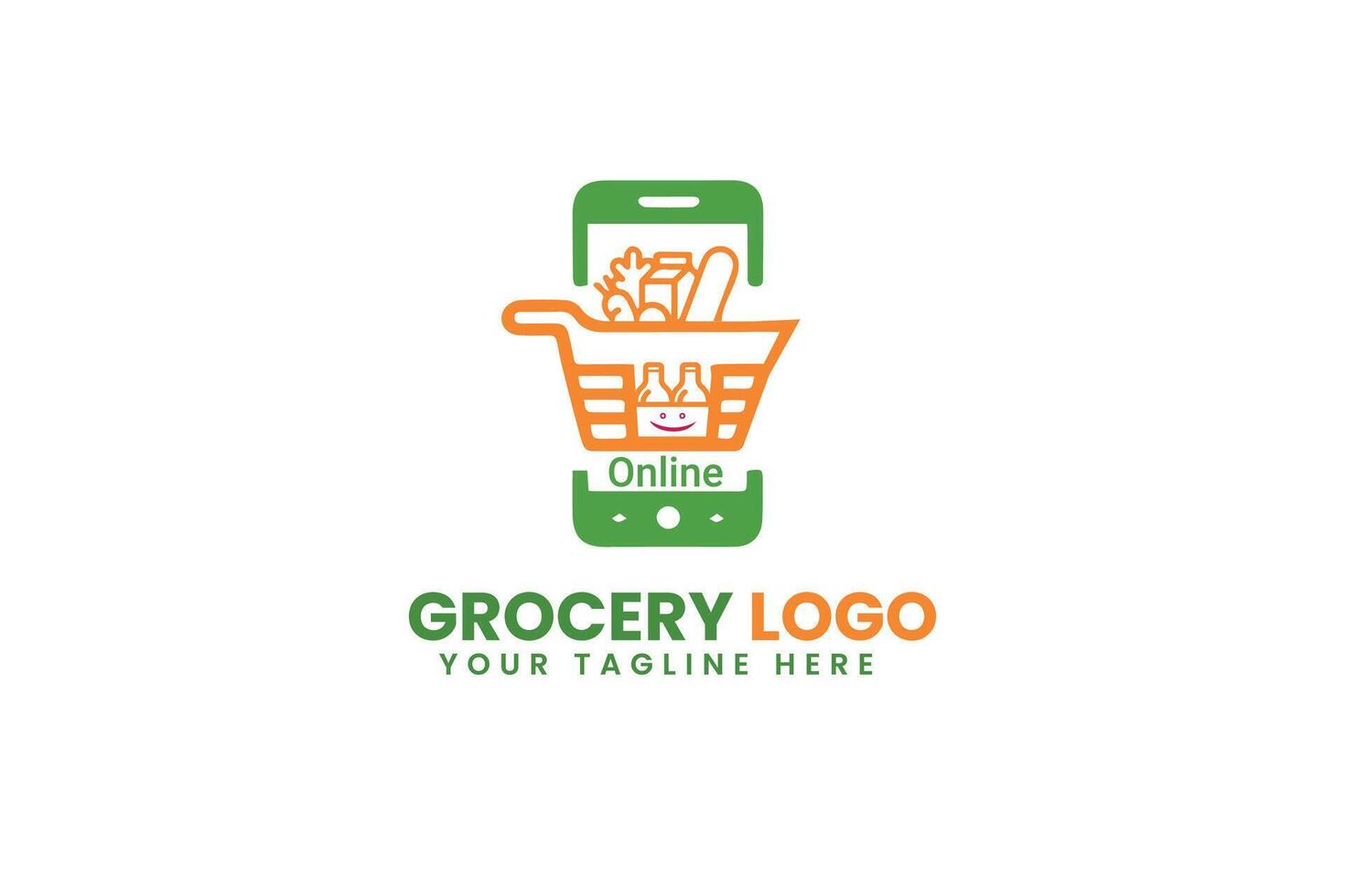grocery logo design vector
