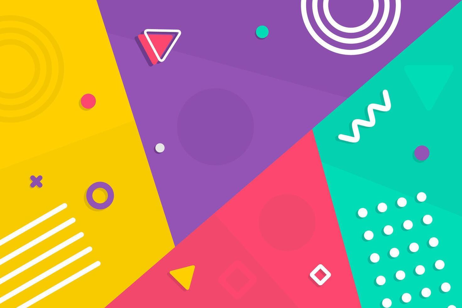 Memphis style colorful simple design background vector