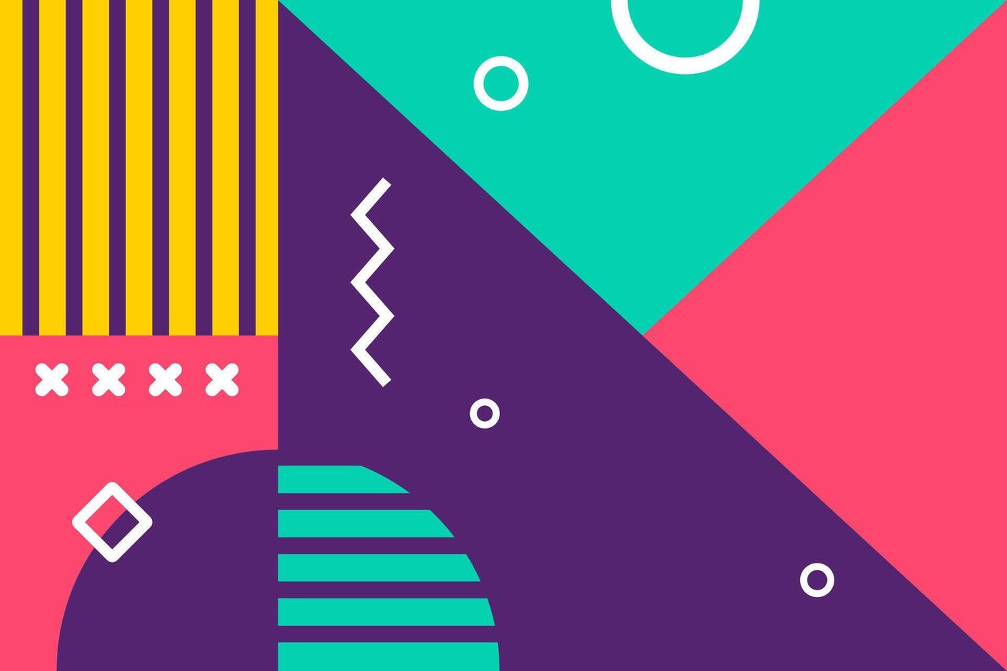 Memphis style colorful flexible design background vector