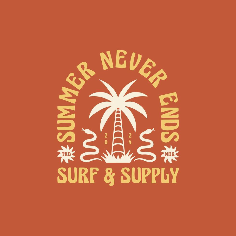 Vintage surf logo design template for surf club, surf shop, surf merch. vector