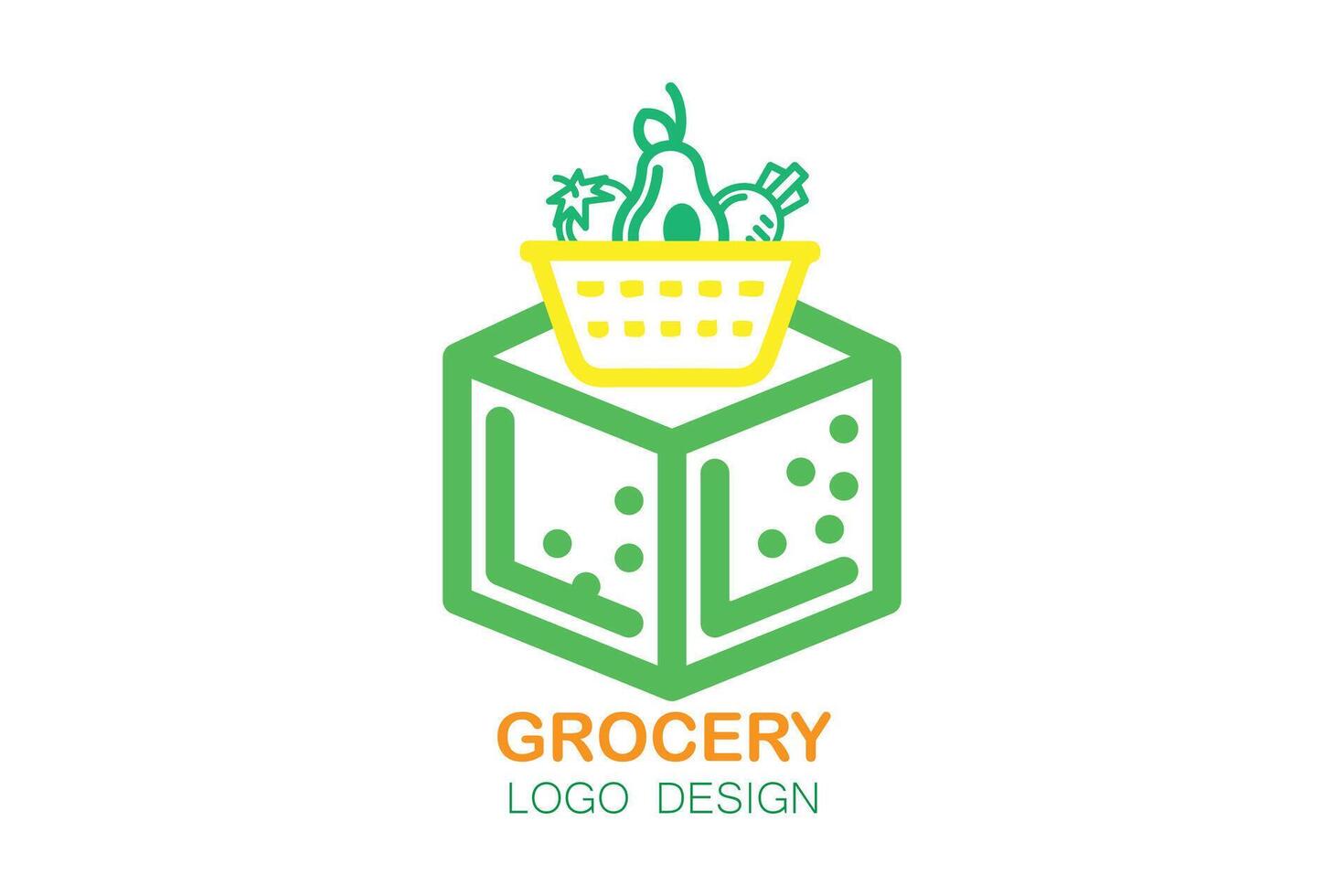 grocery logo design vector