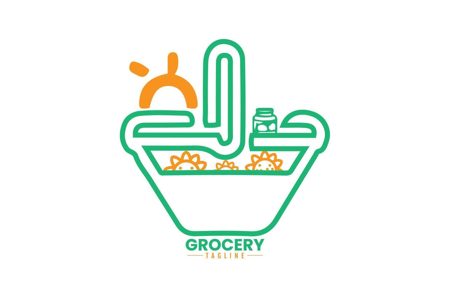 grocery logo design vector