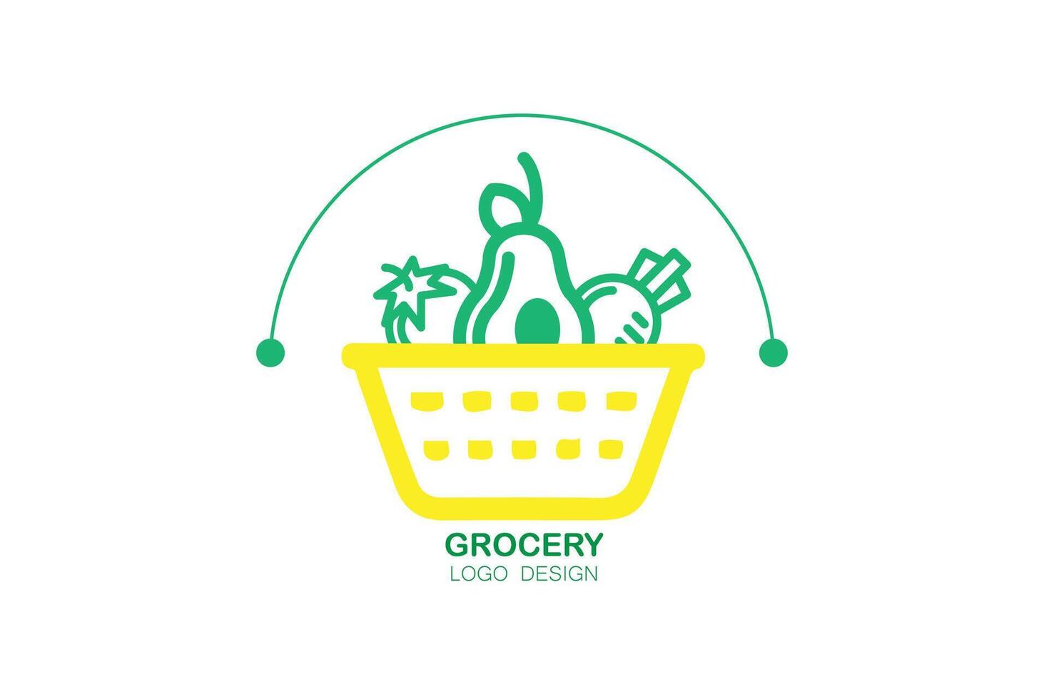 grocery logo design vector