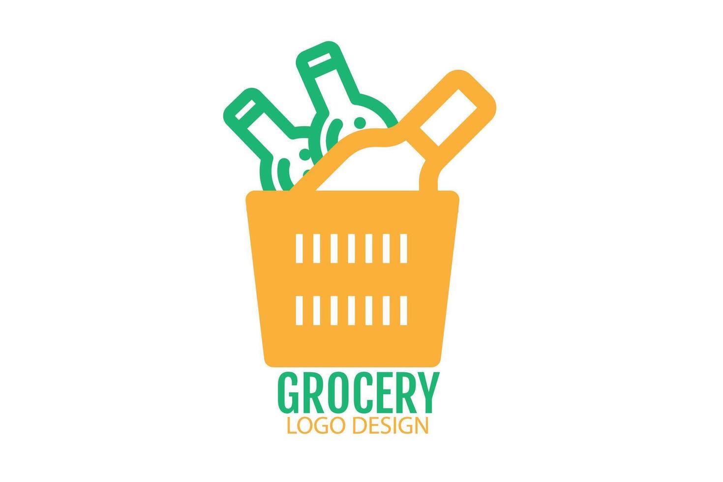 grocery logo design vector