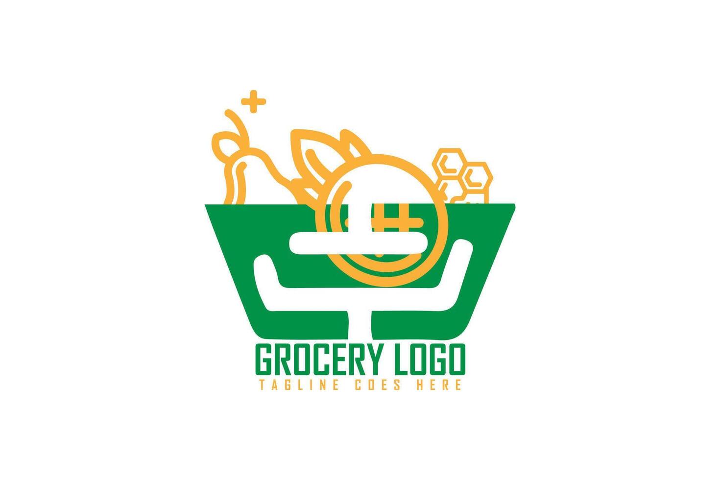 grocery logo design vector