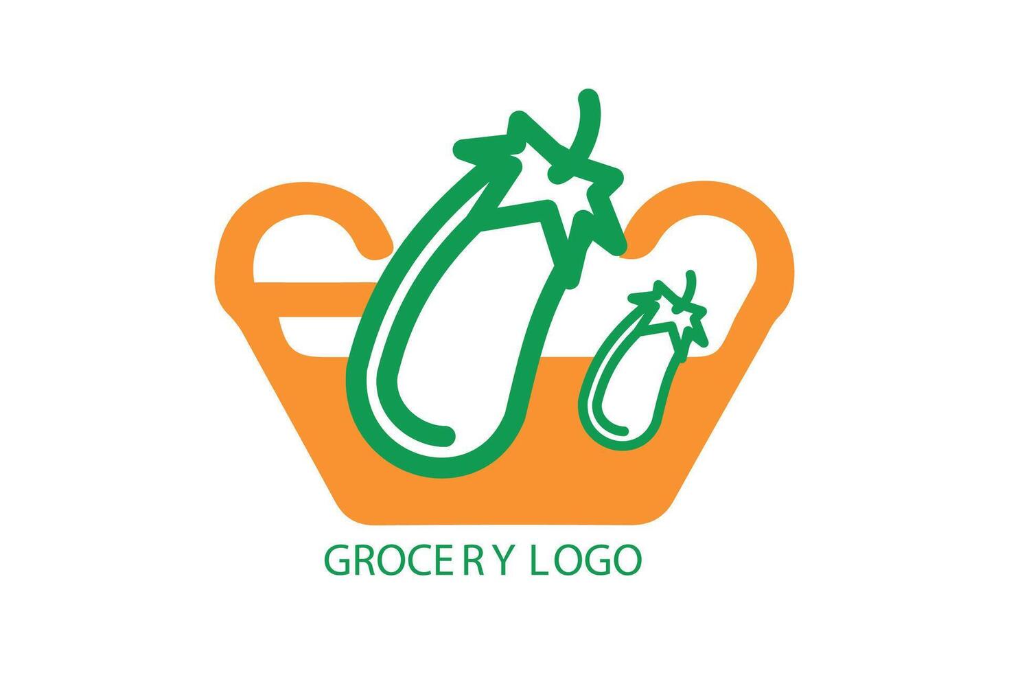 tienda de comestibles logo diseño vector