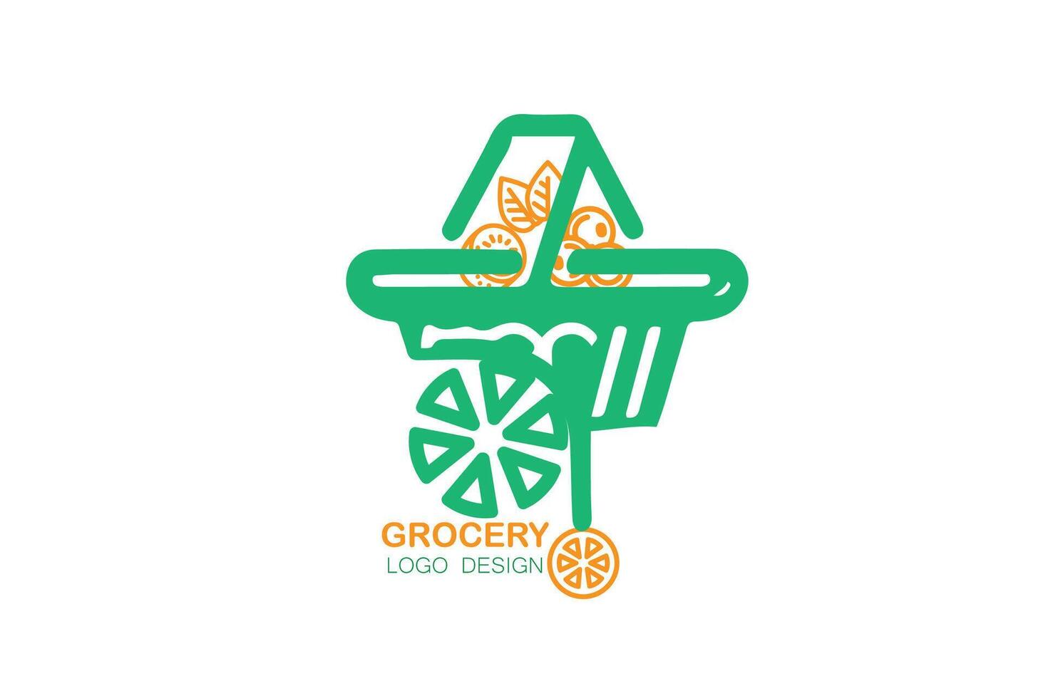grocery logo design vector