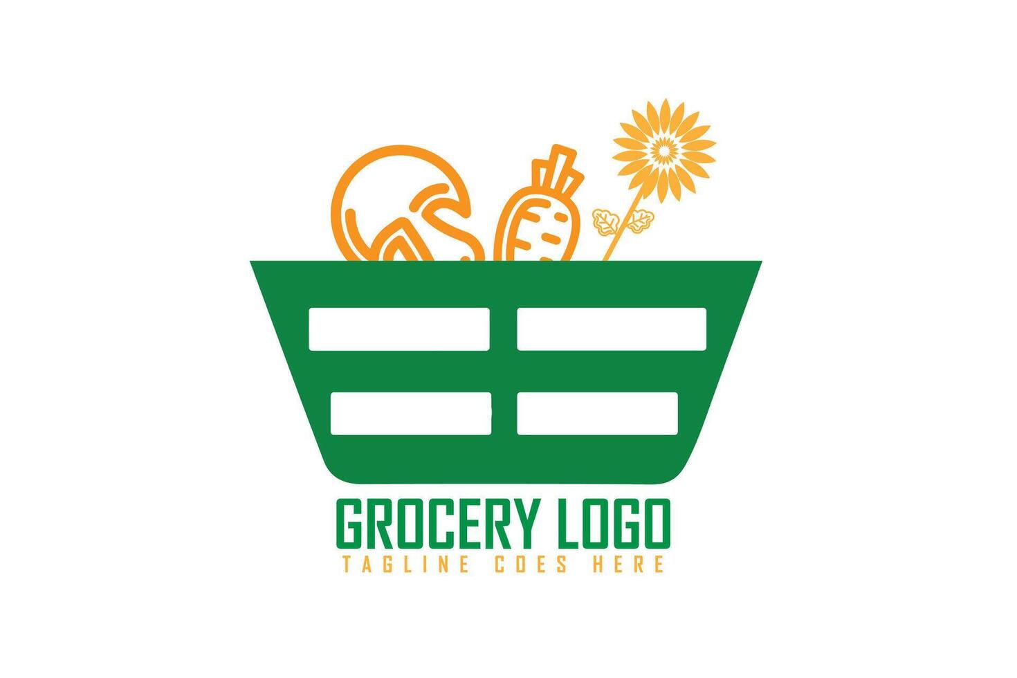 grocery logo design vector