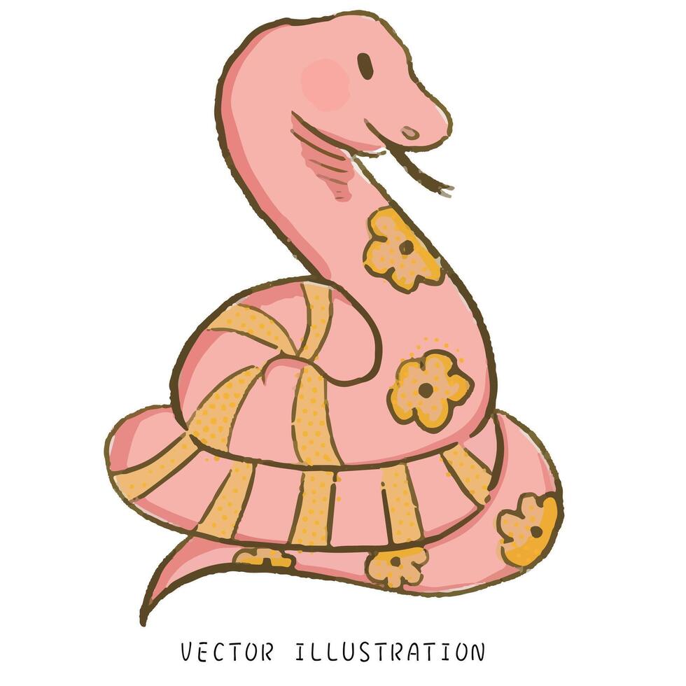 Welcoming 2025 the Chinese New Year of the Snake vector