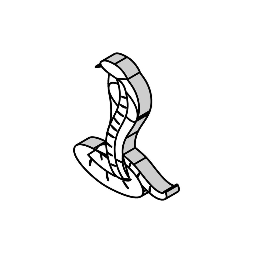 cobra animal snake isometric icon vector illustration