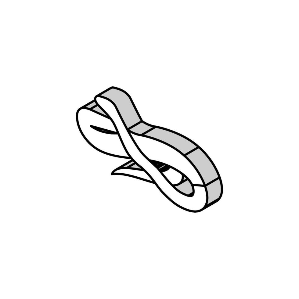 green tree python animal snake isometric icon vector illustration