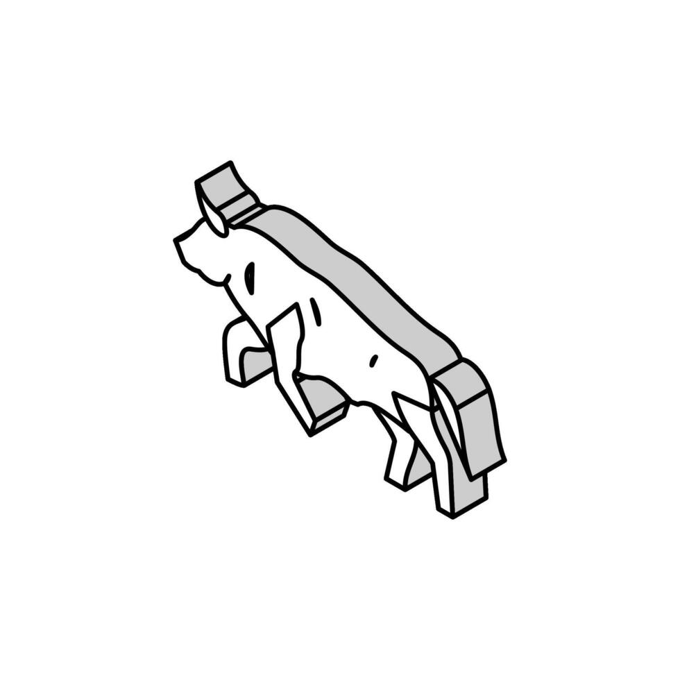 bull motion angry isometric icon vector illustration