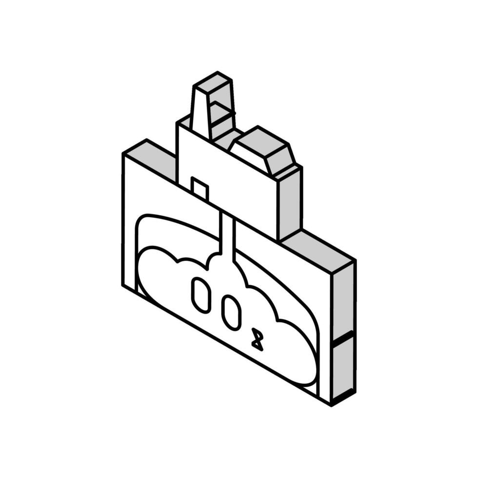 carbon capture environmental isometric icon vector illustration