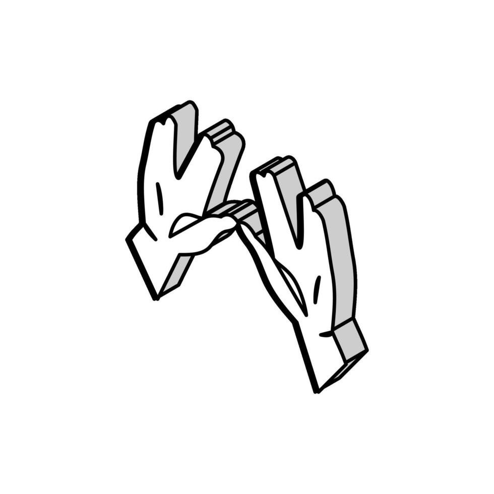 jewish prayer gesture isometric icon vector illustration