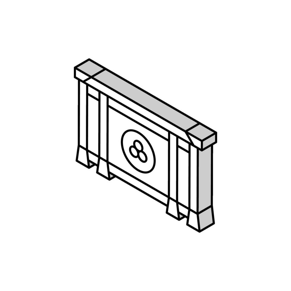 saisen monetary offering shintoism isometric icon vector illustration