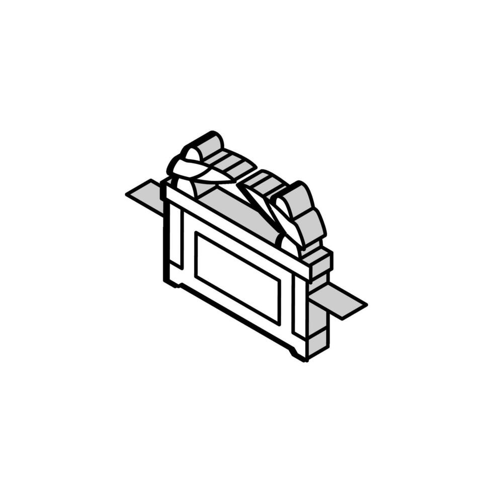 ark of the covenant isometric icon vector illustration