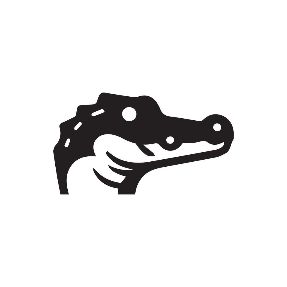 Alligator illustration, vector of crocodile icons