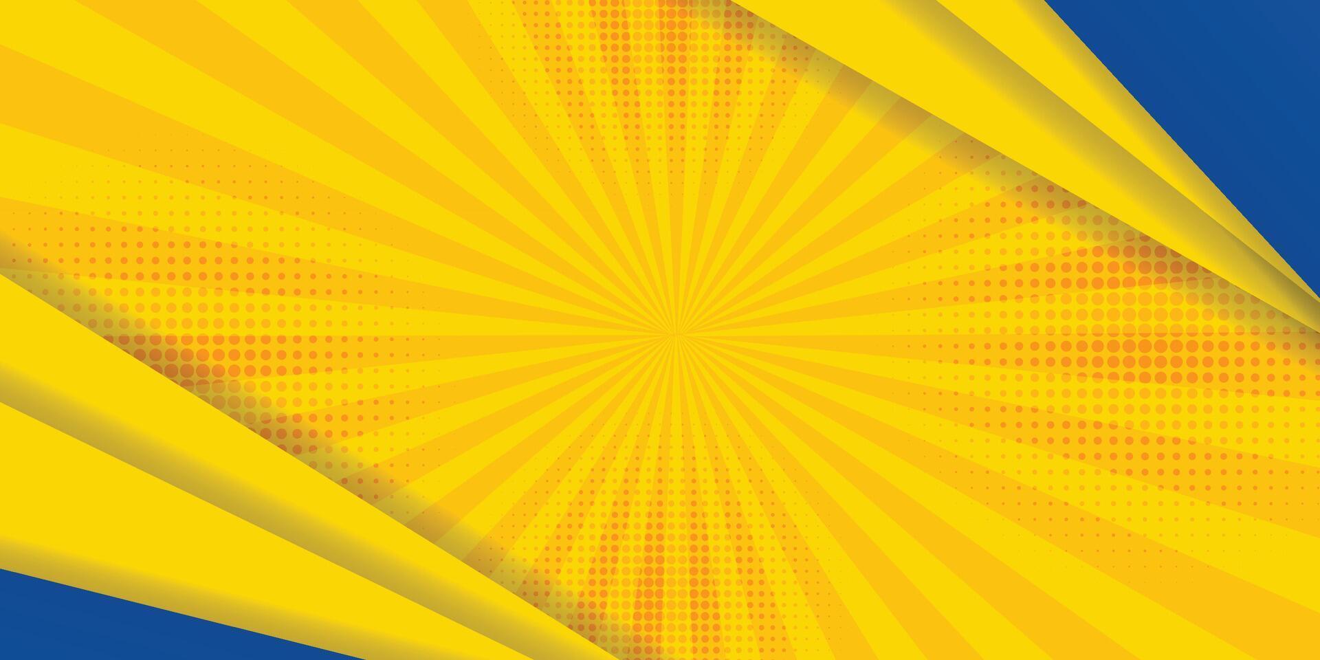 Abstract background modern hipster futuristic graphic. Yellow background with stripes. Vector abstract background texture design, bright poster, banner yellow and blue background Vector illustration.