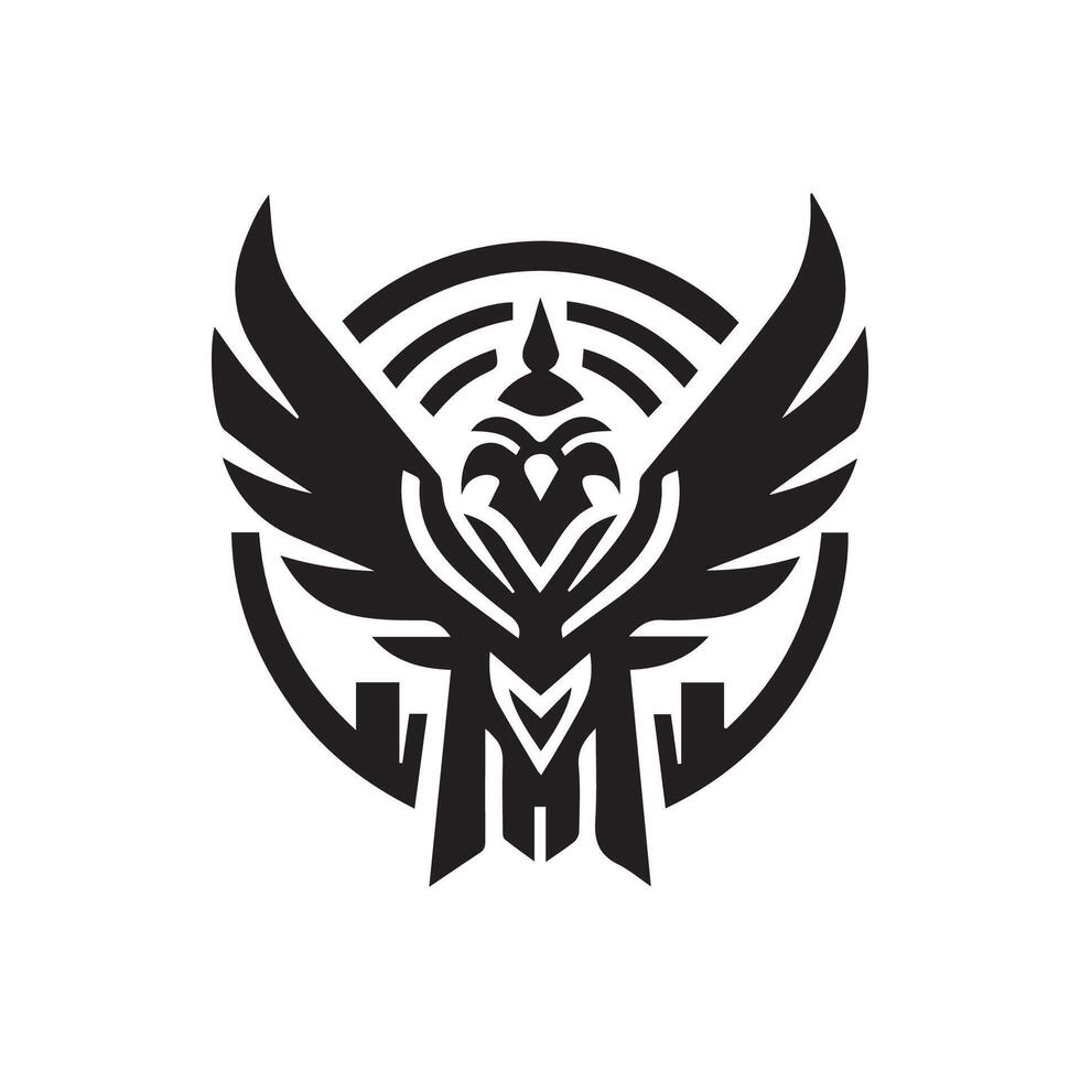 phoenix bird mascot logo gaming vector illustration