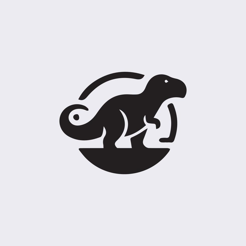 negro dinosaurio siluetas, dinosaurio logo icono vector